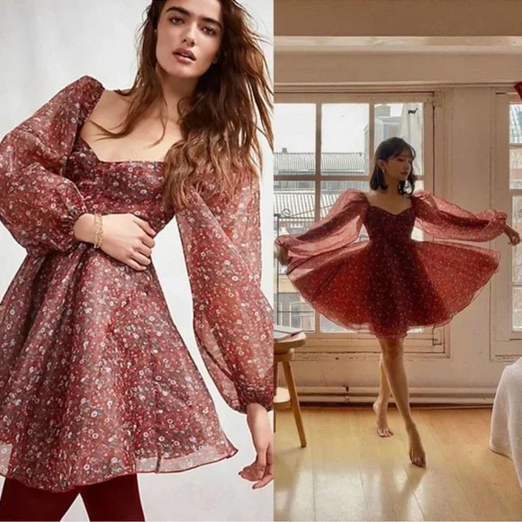 open lace back dress Selkie Crimson Princess Dress main image 0